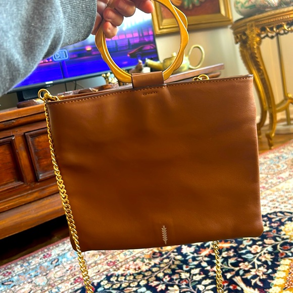 Thacker Le Pouch Leather Purse and Crossbody Bloomingdale s - Gold and Brown - Picture 3 of 5